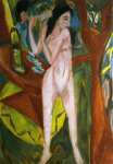 Ernst Ludwig Kirchner Nu se peignant